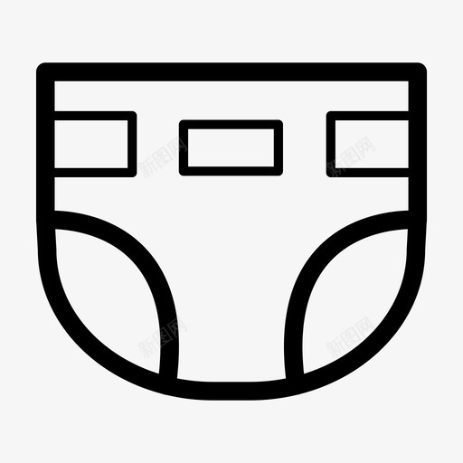 尿布儿童童年图标svg_新图网 https://ixintu.com 儿童 尿布 新生儿 童年