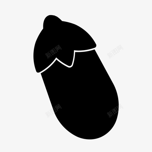 茄子健康蔬菜图标svg_新图网 https://ixintu.com 健康 维生素 茄子 蔬菜 蔬菜固体