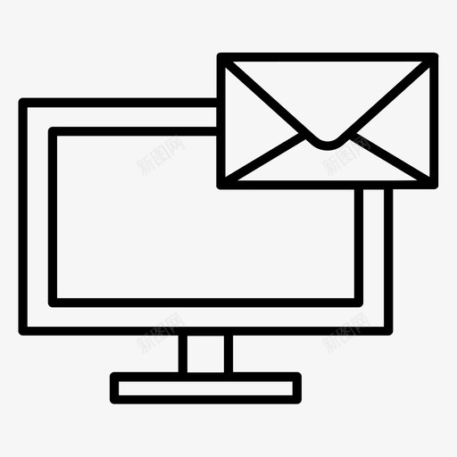 电子邮件商务计算机图标svg_新图网 https://ixintu.com 业务 商务 教育 概要 电子邮件 计算机