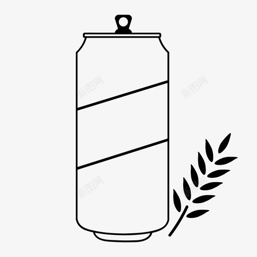 啤酒罐啤酒花小麦图标svg_新图网 https://ixintu.com 啤酒罐 啤酒花 小麦
