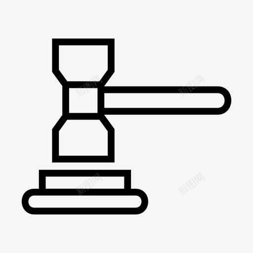 法律拍卖犯罪图标svg_新图网 https://ixintu.com 拍卖 木槌 正义 法律 犯罪 锤子
