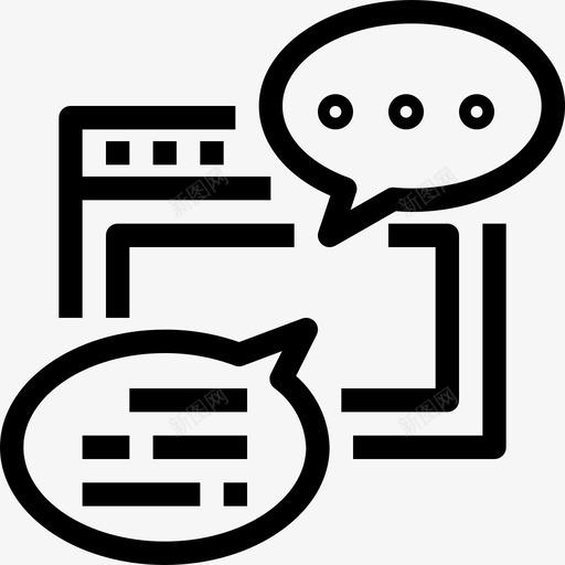 聊天浏览器交流交谈图标svg_新图网 https://ixintu.com 交流 交谈 商务交流 聊天浏览器
