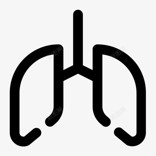 肺医院人图标svg_新图网 https://ixintu.com 医院 器官