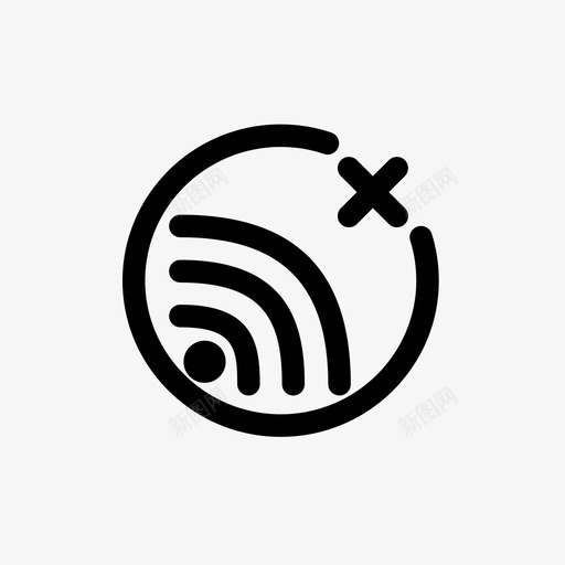 无wifi通信无接入图标svg_新图网 https://ixintu.com wifi 接入 用户界面 通信