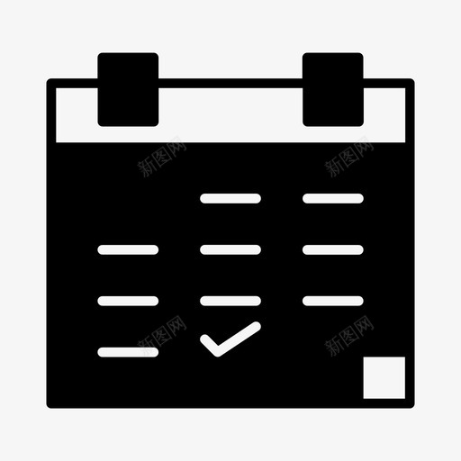日历议程日期图标svg_新图网 https://ixintu.com 住宿和室内装饰 日历 日期 日程安排 活动 计划 议程