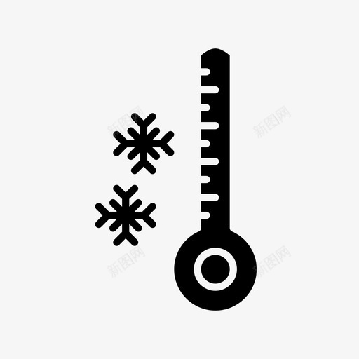 预报冰冻下雪图标svg_新图网 https://ixintu.com 下雪 冰冻 天气 天气字形 温度 预报