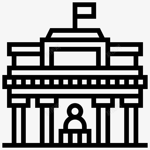 博物馆建筑德尔图标svg_新图网 https://ixintu.com 博物馆 建筑 德尔 拉多 斯潘 普拉 符号