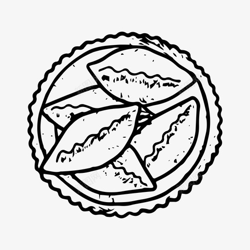 馅饼食品油炸图标svg_新图网 https://ixintu.com 手绘 油炸 素描 食品 馅饼