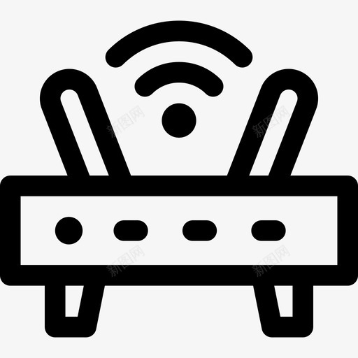 Wifi路由器技术80线性图标svg_新图网 https://ixintu.com Wifi路由器 技术80 线性