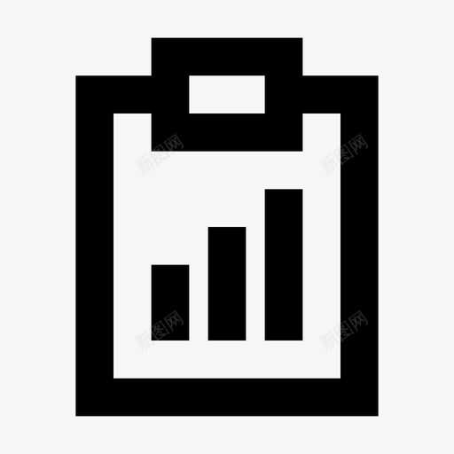 分析条形图剪贴板图标svg_新图网 https://ixintu.com 业务 分析 剪贴板 图表 大纲 报告 文档 条形图