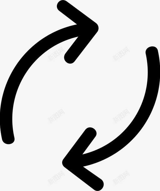 同步箭头双箭头图标svg_新图网 https://ixintu.com 刷新 双箭头 同步 旋转 箭头