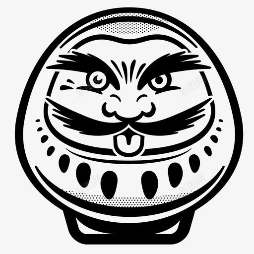 daruma娃娃日本日本娃娃图标svg_新图网 https://ixintu.com daruma lucky mache papier 传统 娃娃 日本
