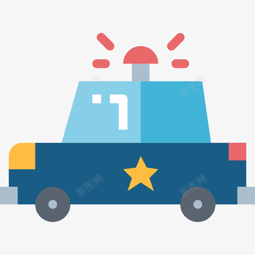 警车交通107平车图标svg_新图网 https://ixintu.com 交通 平车 警车