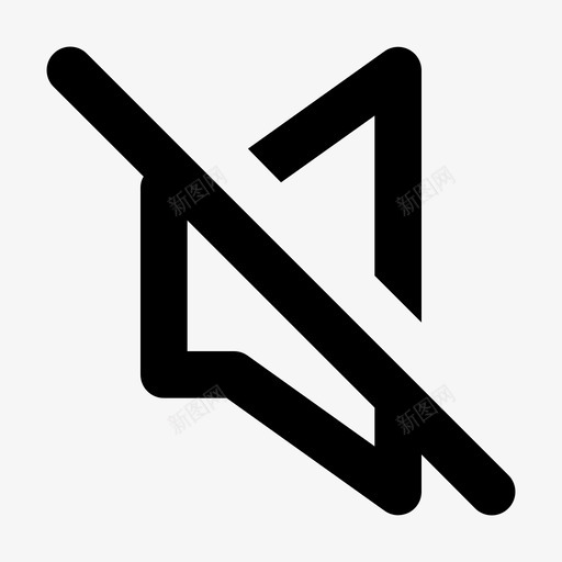 静音应用程序声音图标svg_新图网 https://ixintu.com 声音 应用程序 用户界面 静音 音量
