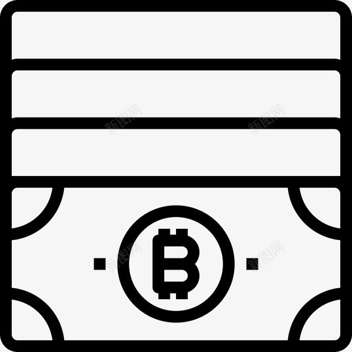 比特币加密货币和比特币线性图标svg_新图网 https://ixintu.com 加密货币和比特币 比特币 线性
