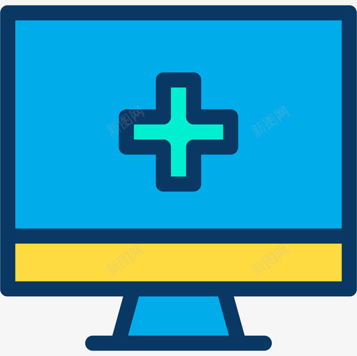 监视器医用131线性彩色图标svg_新图网 https://ixintu.com 医用 彩色 监视器 线性