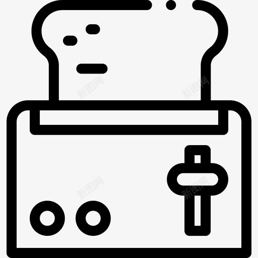 烤面包机24小时早餐直系图标svg_新图网 https://ixintu.com 24小时早餐 烤面包机 直系