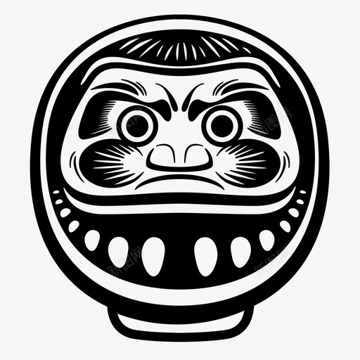 daruma娃娃日本日本娃娃图标svg_新图网 https://ixintu.com daruma娃娃 lucky papiermache 传统 日本 日本娃娃