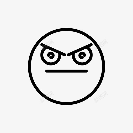 愤怒表情情绪图标svg_新图网 https://ixintu.com 情绪 愤怒 表情