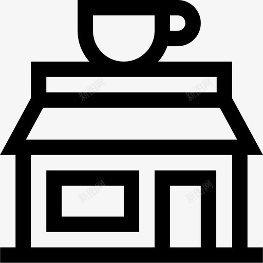咖啡店城市公园6线性图标svg_新图网 https://ixintu.com 公园 咖啡店 城市 线性