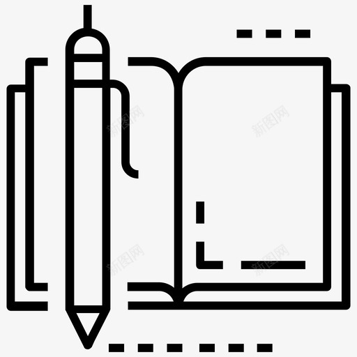 文章写作阅读线向量图标集svg_新图网 https://ixintu.com 写作 向量 图标 文章 阅读