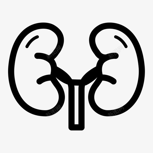肾脏健康人图标svg_新图网 https://ixintu.com 人 健康 器官 肾脏
