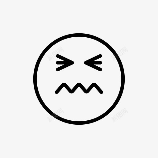 表情喜怒无常紧张图标svg_新图网 https://ixintu.com 喜怒无常 担心 紧张 表情