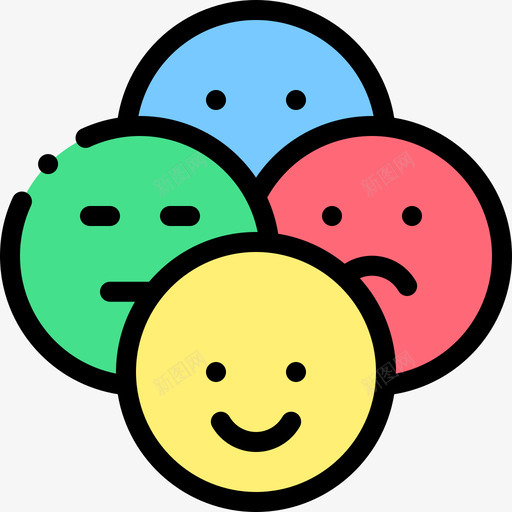 表情表情18线性颜色图标svg_新图网 https://ixintu.com 线性 表情 颜色