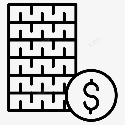 投资硬币美元图标svg_新图网 https://ixintu.com 投资 硬币 经济 美元