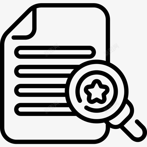 搜索评级和验证6线性图标svg_新图网 https://ixintu.com 搜索 线性 评级 验证