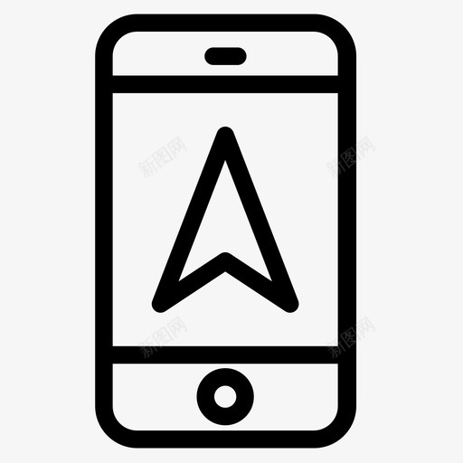 智能手机地图和导航5线性图标svg_新图网 https://ixintu.com 地图和导航5 智能手机 线性