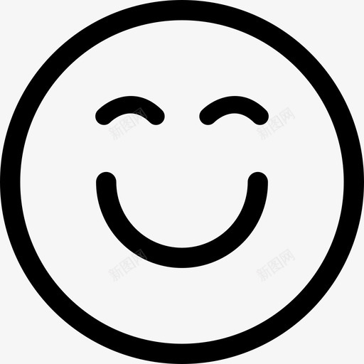 微笑情感脸图标svg_新图网 https://ixintu.com 微笑 快乐 情感