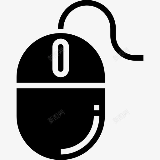 鼠标办公用品2填充图标svg_新图网 https://ixintu.com 办公用品 填充 鼠标