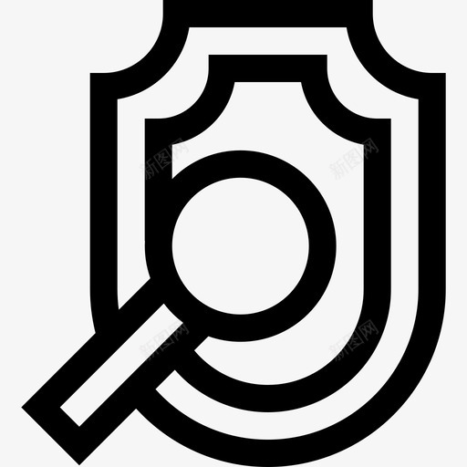 放大镜保护和安全13线性图标svg_新图网 https://ixintu.com 保护 安全 放大镜 线性