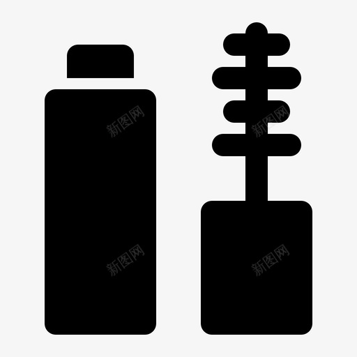 睫毛膏美容化妆品图标svg_新图网 https://ixintu.com spa 化妆品 字形 眼睛 睫毛膏 美容