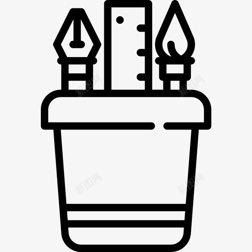 铅笔盒艺术工作室16线性图标svg_新图网 https://ixintu.com 工作室 线性 艺术 铅笔盒