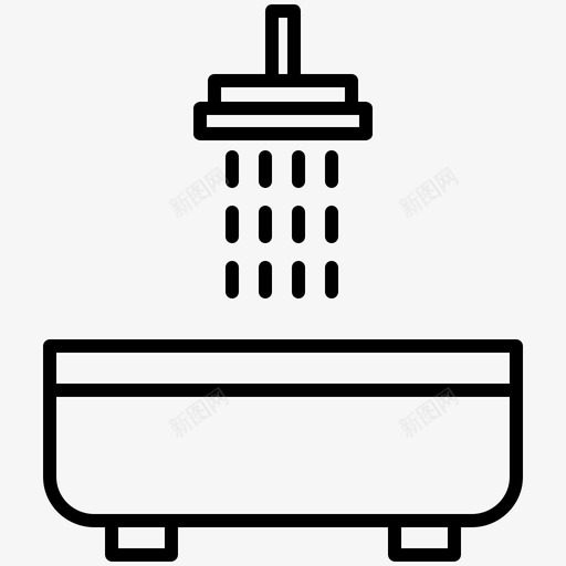 浴缸美容水疗图标svg_新图网 https://ixintu.com 水疗 浴缸 美容