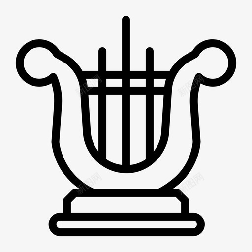 竖琴乐器爵士乐图标svg_新图网 https://ixintu.com 乐器 爵士乐 竖琴 管弦乐队 音乐