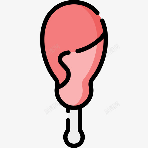 鸡肉屠夫11原色图标svg_新图网 https://ixintu.com 原色 屠夫11 鸡肉