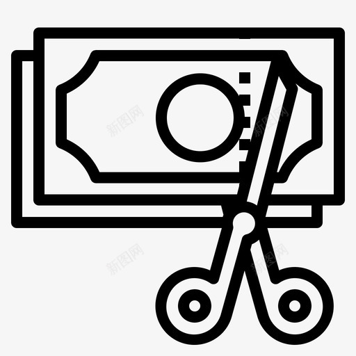 货币账单成本图标svg_新图网 https://ixintu.com 业务成本 削减 成本 票据 账单 货币