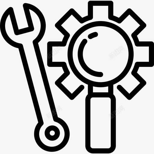 工具4档线性图标svg_新图网 https://ixintu.com 4档 工具 线性