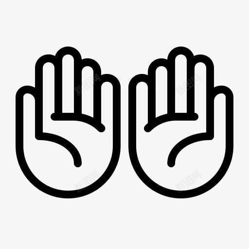 祷告禁食手图标svg_新图网 https://ixintu.com 伊斯兰教 斋月 祷告 禁食