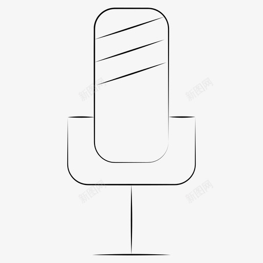 手绘麦克风网络麦克风图标svg_新图网 https://ixintu.com 手绘麦克风 网络麦克风