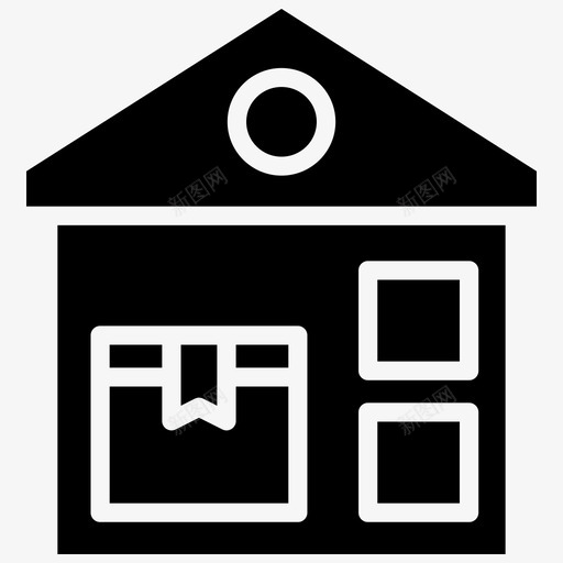 仓库物流2blackfill图标svg_新图网 https://ixintu.com 2blackfill 仓库 物流