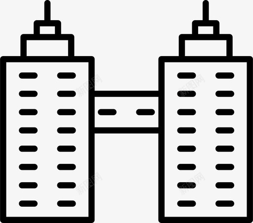 建筑城市办公室图标svg_新图网 https://ixintu.com 元素 办公室 城市 塔楼 建筑