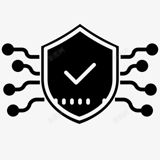 护盾防护安全图标svg_新图网 https://ixintu.com 安保 安全 技术 护盾 防护