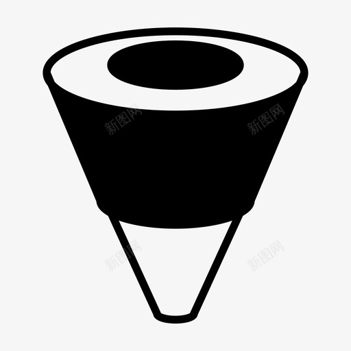过滤器锥体排水管图标svg_新图网 https://ixintu.com 排水管 流量 漏斗 过滤器 锥体