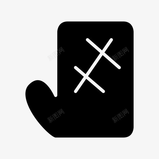 手套厨房防护图标svg_新图网 https://ixintu.com 公用设施 厨房 安全 手套 标志 防护