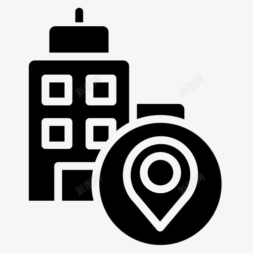 建筑地图和导航6实心图标svg_新图网 https://ixintu.com 地图 实心 导航 建筑