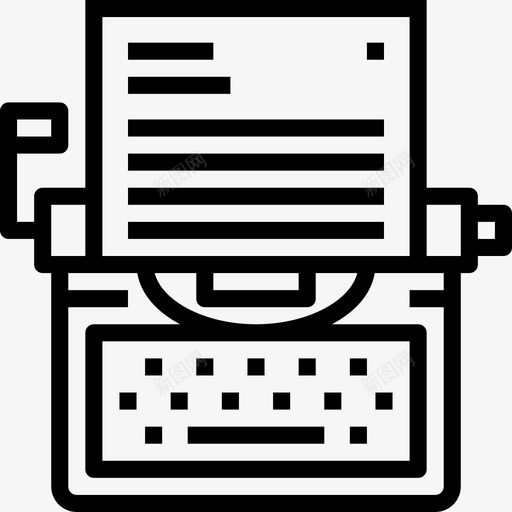 打字机新闻46线性图标svg_新图网 https://ixintu.com 打字机 新闻46 线性
